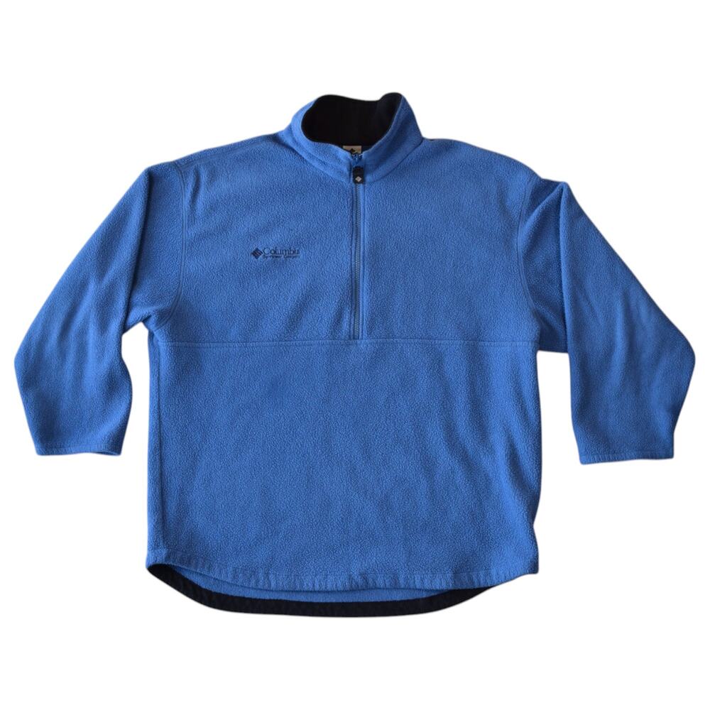 Vintage 90s Columbia Quarter Zip Fleece Pullover Women's Large